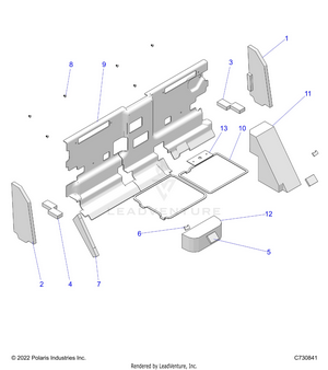 Body, Cab Foam And Rear Panel - R24rsu99aj/ak/az/a9/bj/bk/bz/b9 (c730841) Schematic