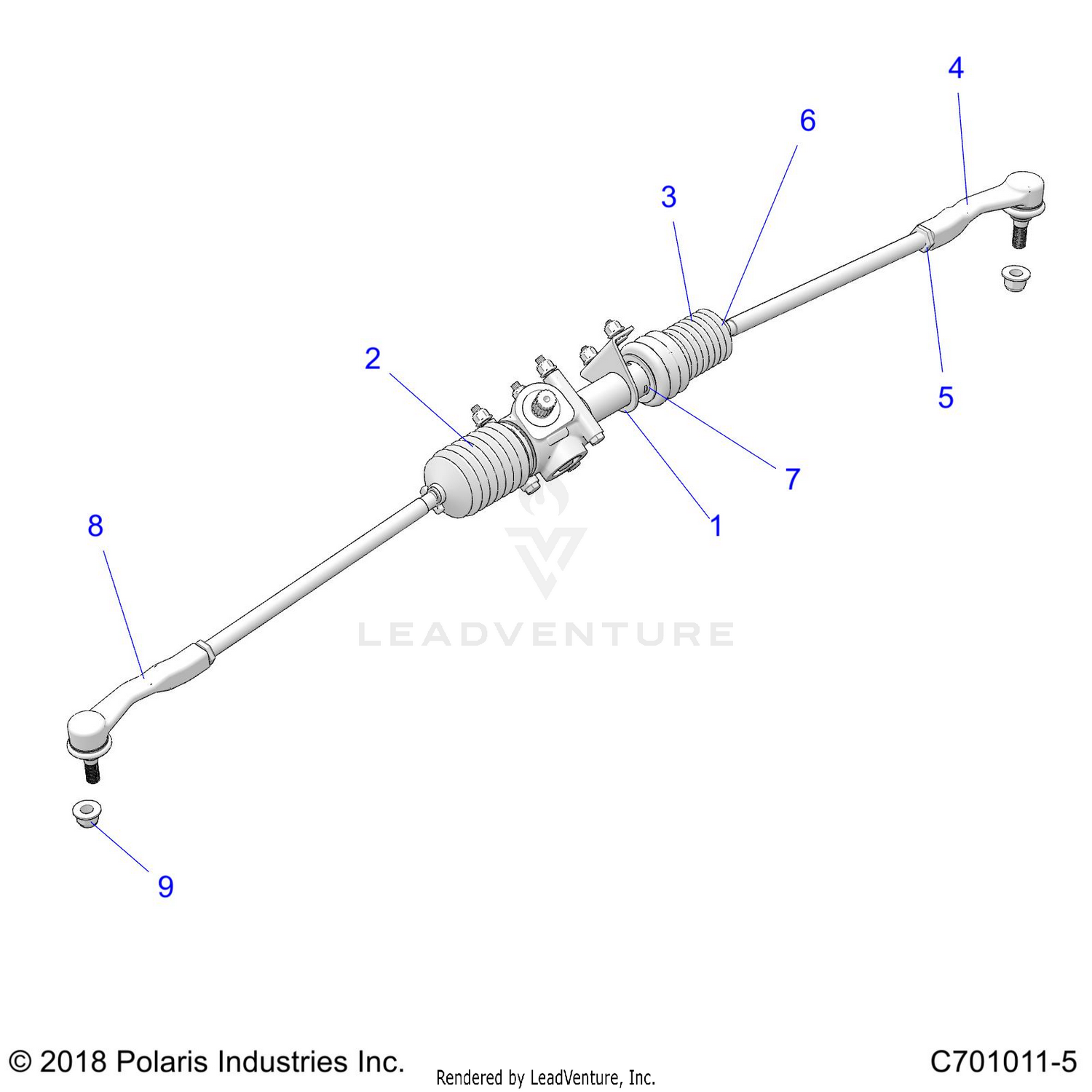 STEERING, GEAR BOX - Z24A5E87A5(C701011-5)