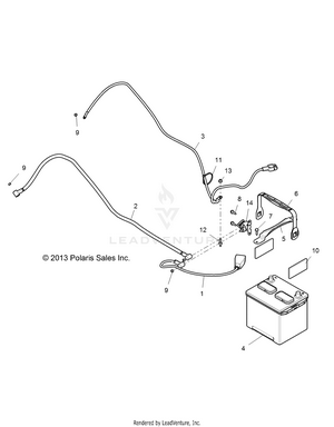 Electrical, Battery - Z15vde99fv (49rgrbattery14rzr1000) Schematic