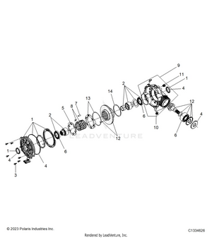 Drive Train, Front Gearcase Schematic