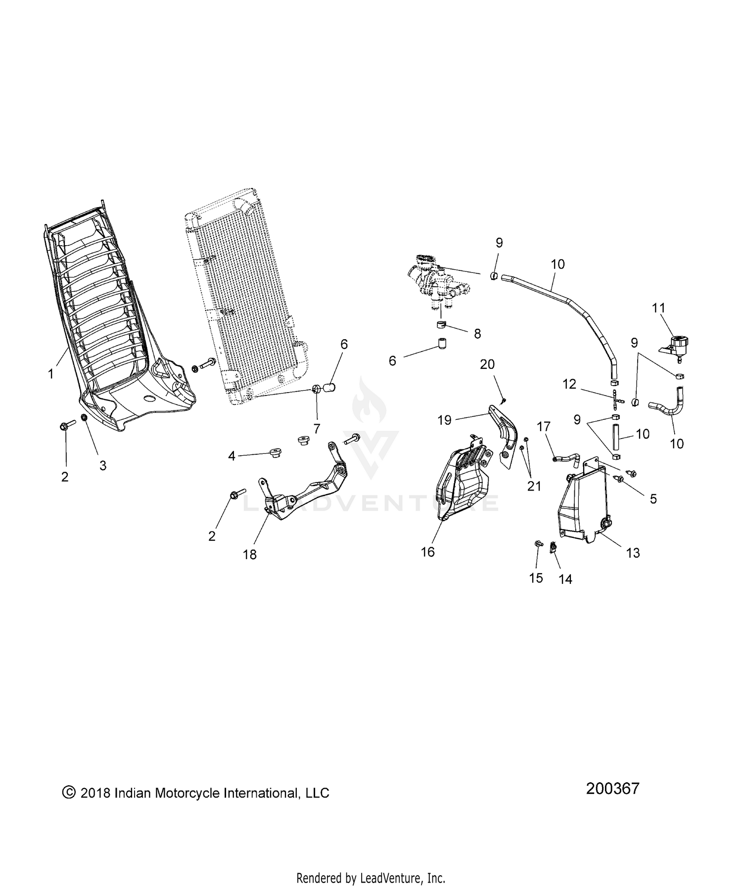 ENGINE, COOLING ASM. 2 - N22MSA11/MSB11 ALL OPTIONS (200367)