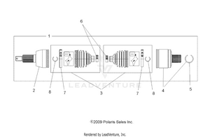 Drive Train, Drive Shaft, Rear - A09zx85/8x All Options (49atvshaftdriverr1332584) Schematic