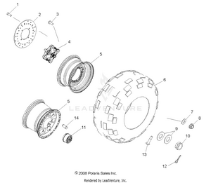 Wheels, Rear - R09wh68ac/ag/ah/al/ar/az (49rgrwheelrr097004x4r) Schematic