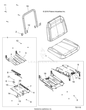 Body, Slider Drivers Seat - R17rte87au (701115) Schematic