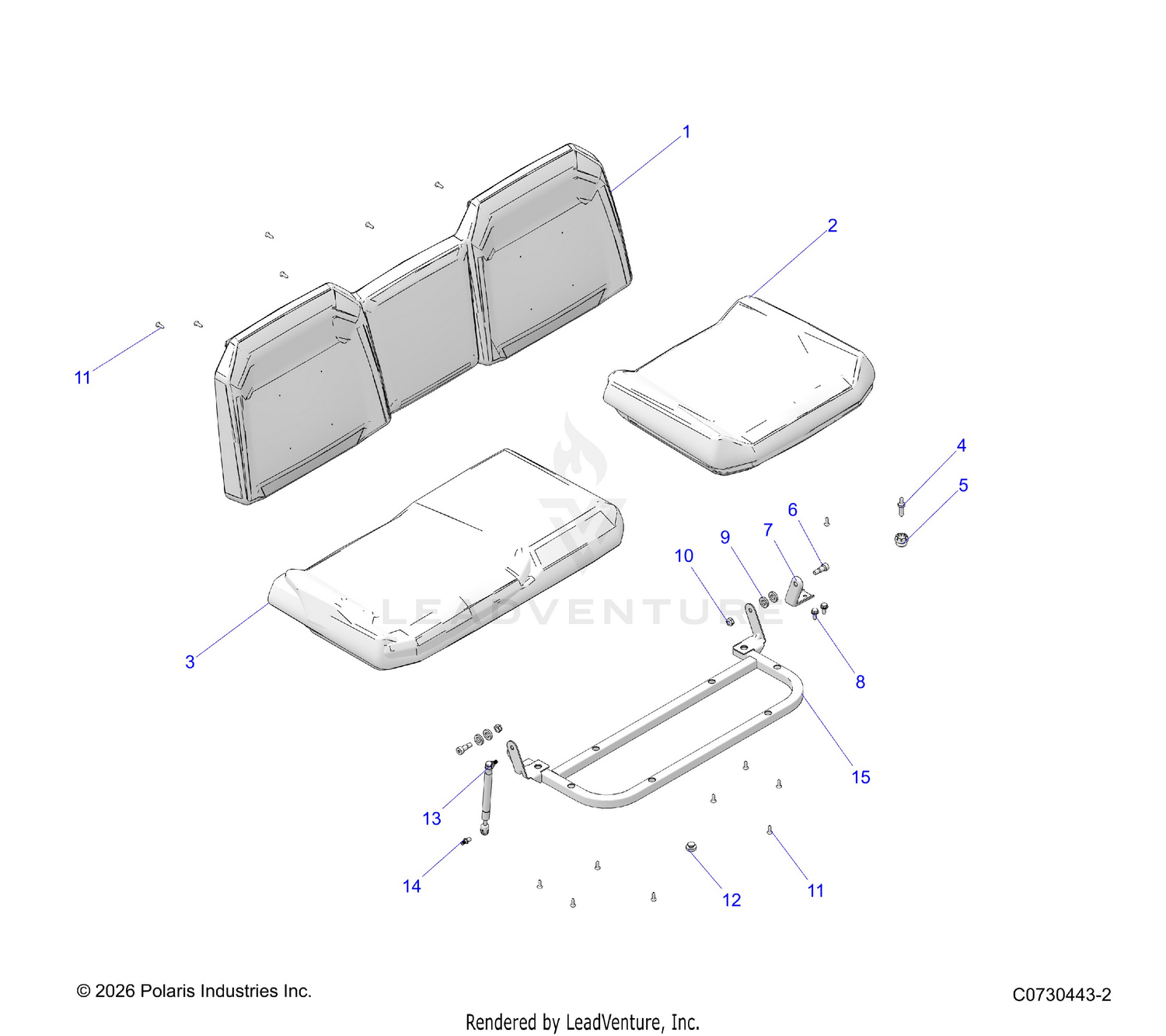 BODY, REAR SEAT ASSEMBLY