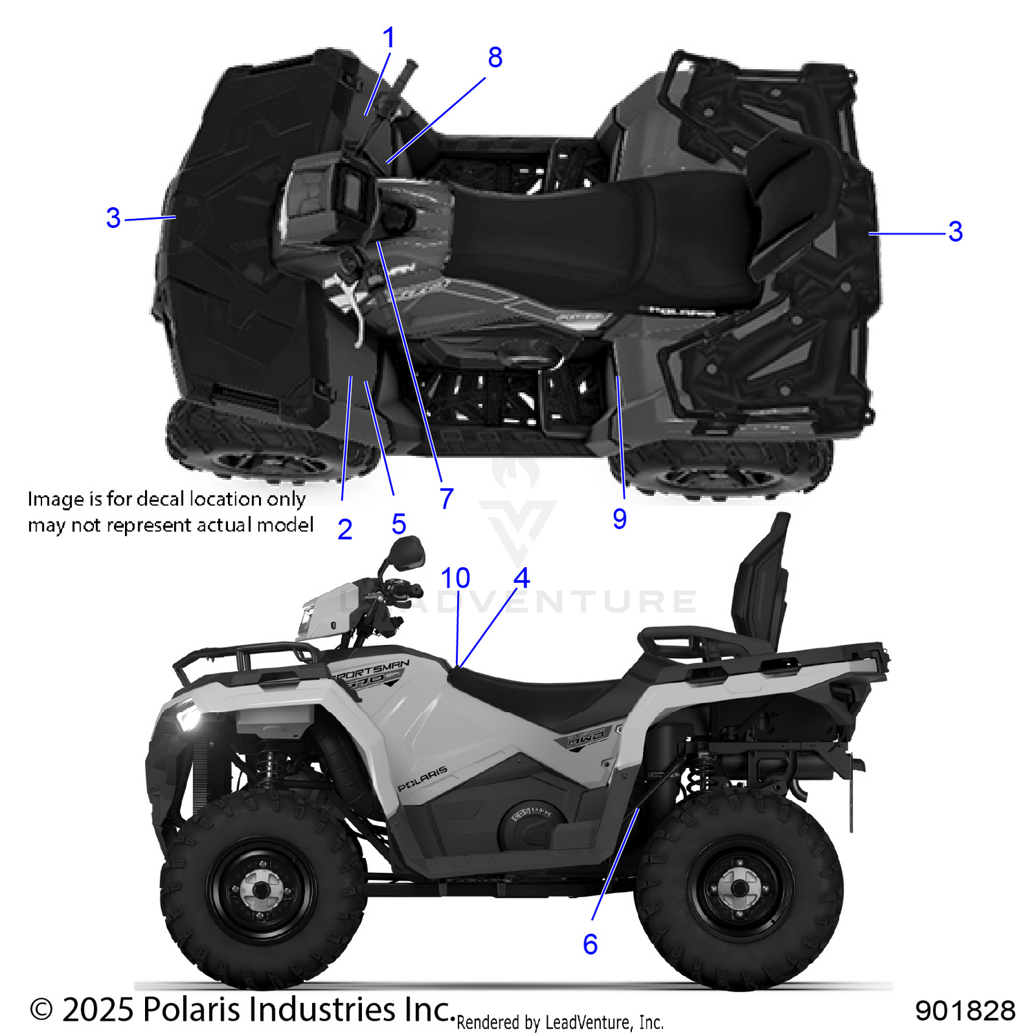 BODY, DECALS, STANDARD - A26SDE57C4/E4 (901828)