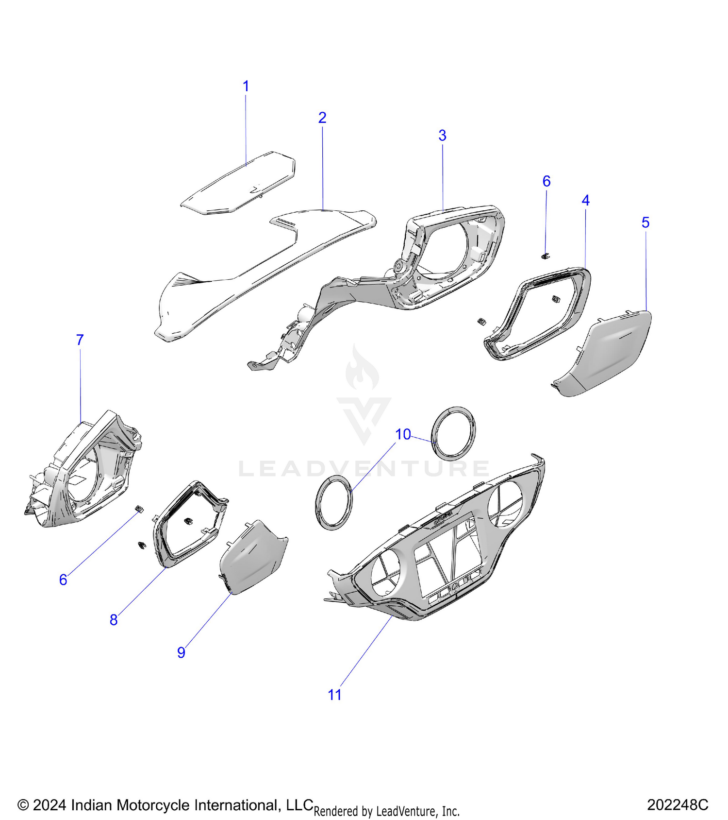 BODY, FAIRING ASM 3 - N26LF0RR ALL OPTIONS (202248C)