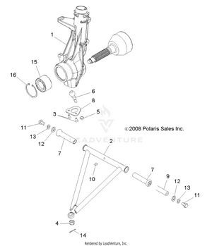 Suspension, A-arm And Strut Mounting - A12ea32aa (49atvsuspfrt10tblzr) Schematic