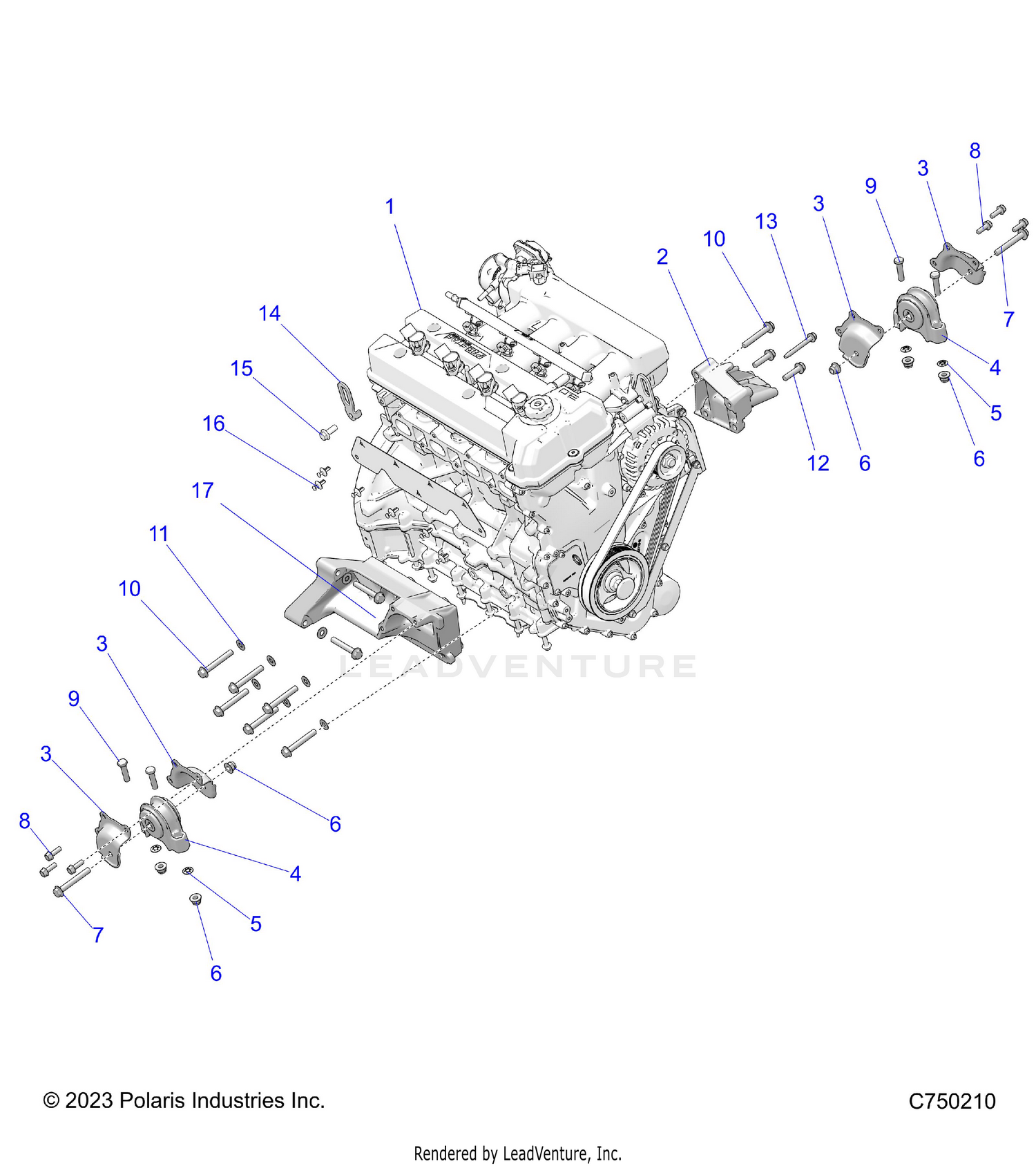 ENGINE, MOUNTING & LONG BLOCK - Z26RPP2KBL (C750210)