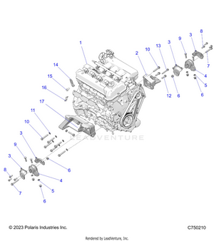 Engine, Mounting & Long Block - Z25r4d2kak/bk/aj/bj/am/bm (c750210) Schematic