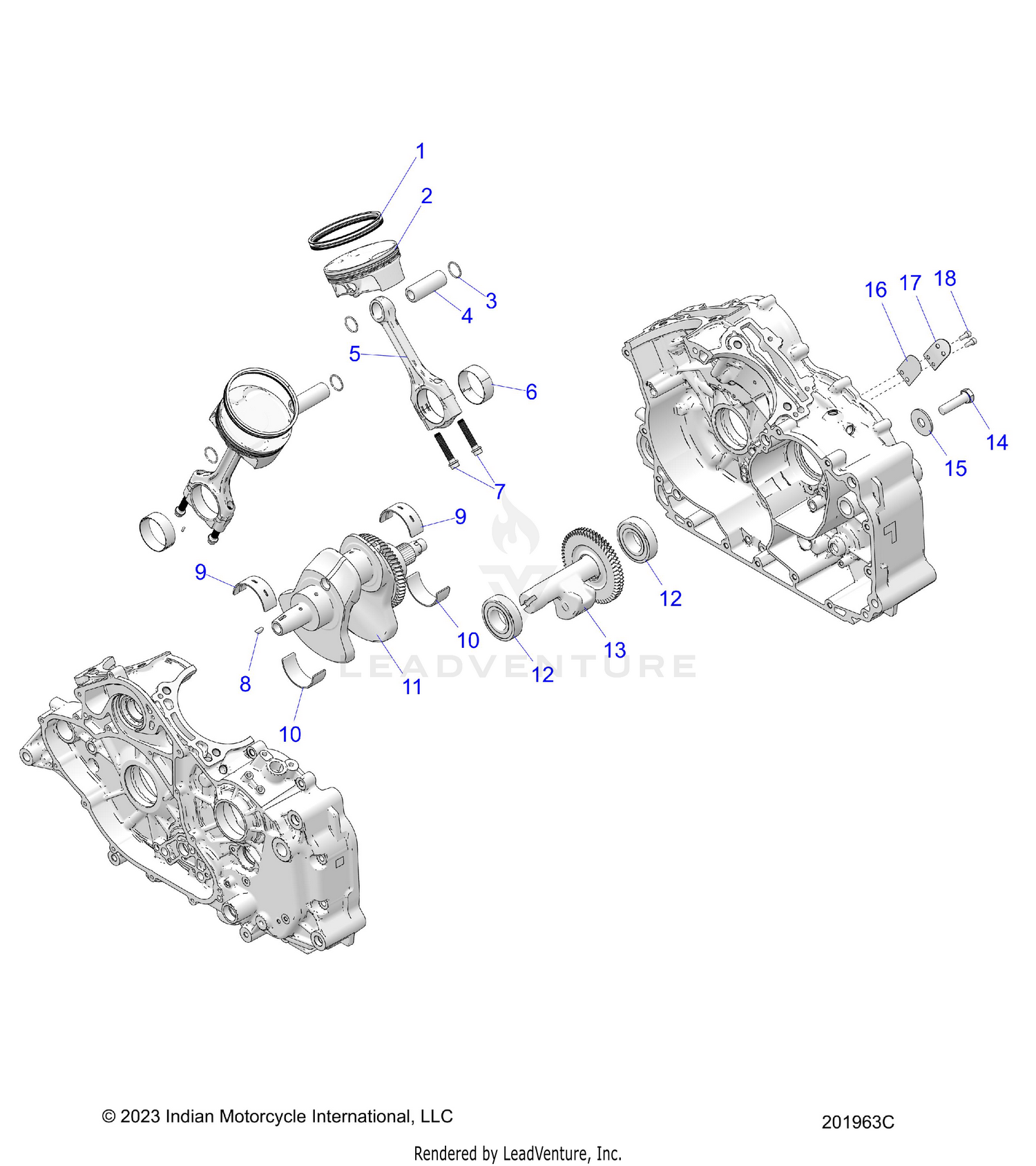 ENGINE, PISTON and CRANKSHAFT - N25SSB76/SSC76/SSD76/SSF76 (201963C)