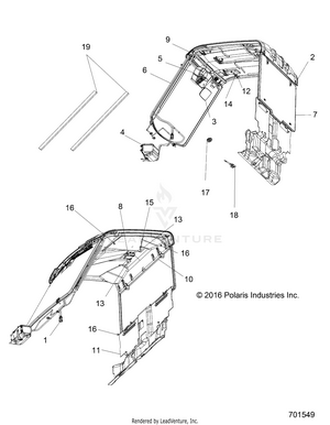 Body, Roof And Cab - R17rtu99av/bv (701549) Schematic
