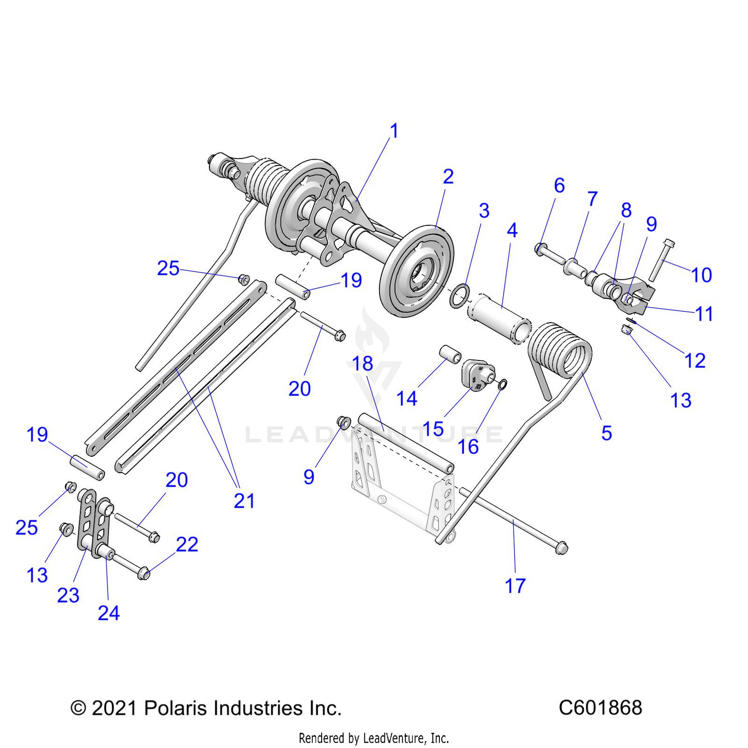 SUSPENSION, TORQUE ARM, REAR - S22TDE8RS ALL OPTIONS (C601868)