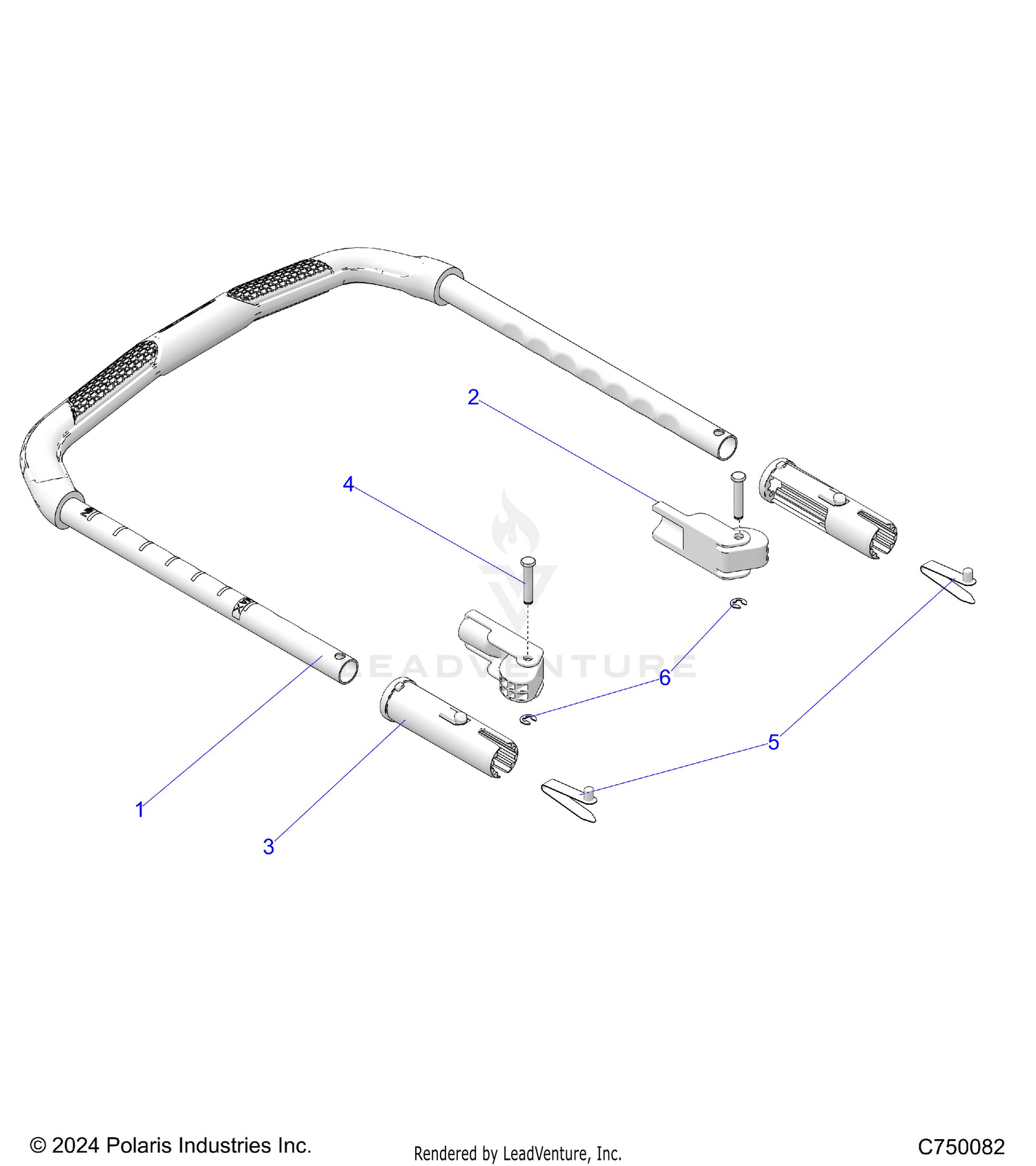 BODY, GRAB BAR, PASSENGER - Z26R4P2KBL (C750082)