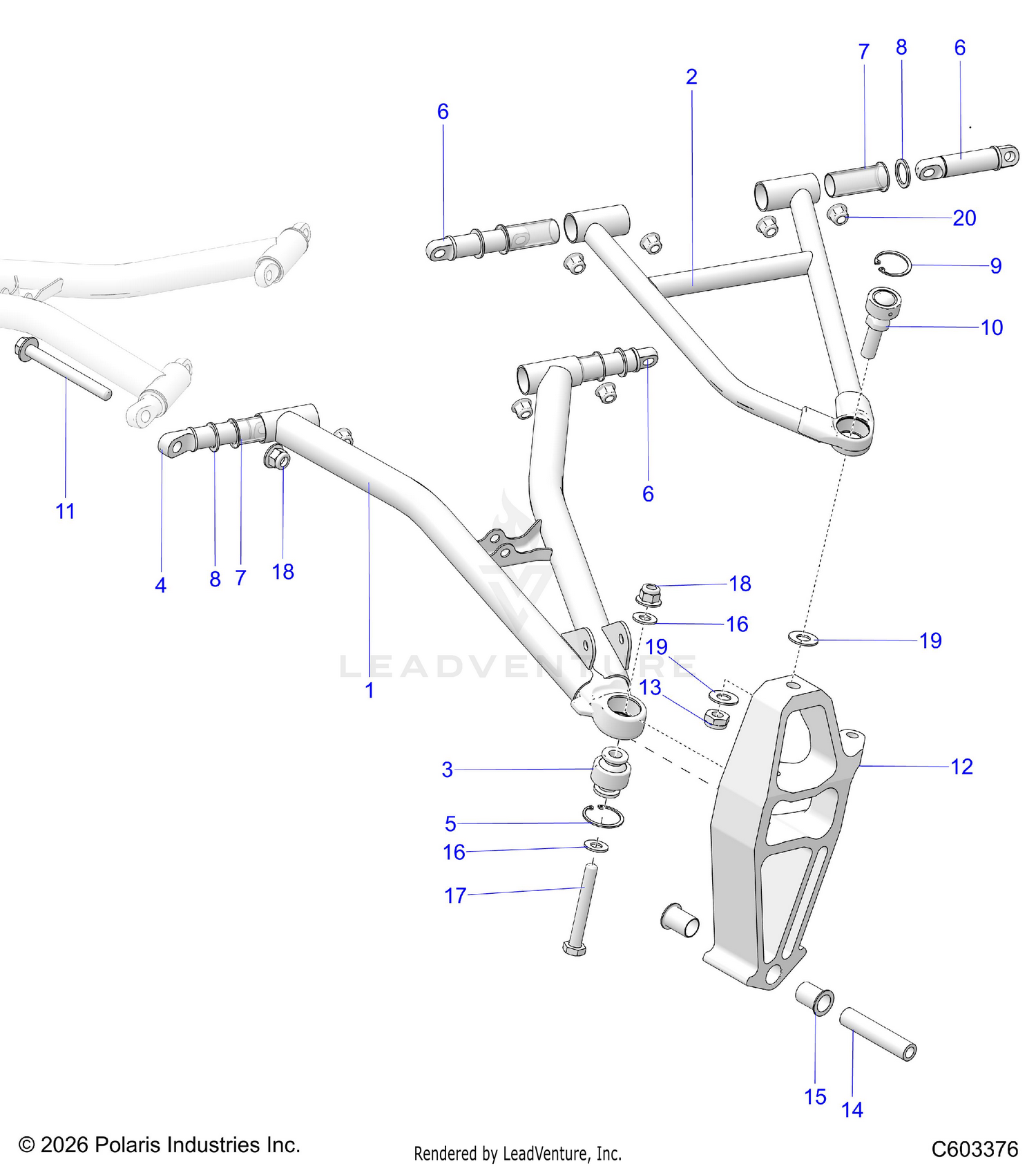 SUSPENSION, CONTROL ARMS and SPINDLE - S26TFN6RSP/RSL (C603376)