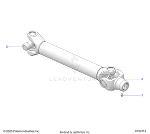Drive Train, Prop Shaft,rear - Z25r4d2kak/bk/aj/bj/am/bm (c750114) Schematic