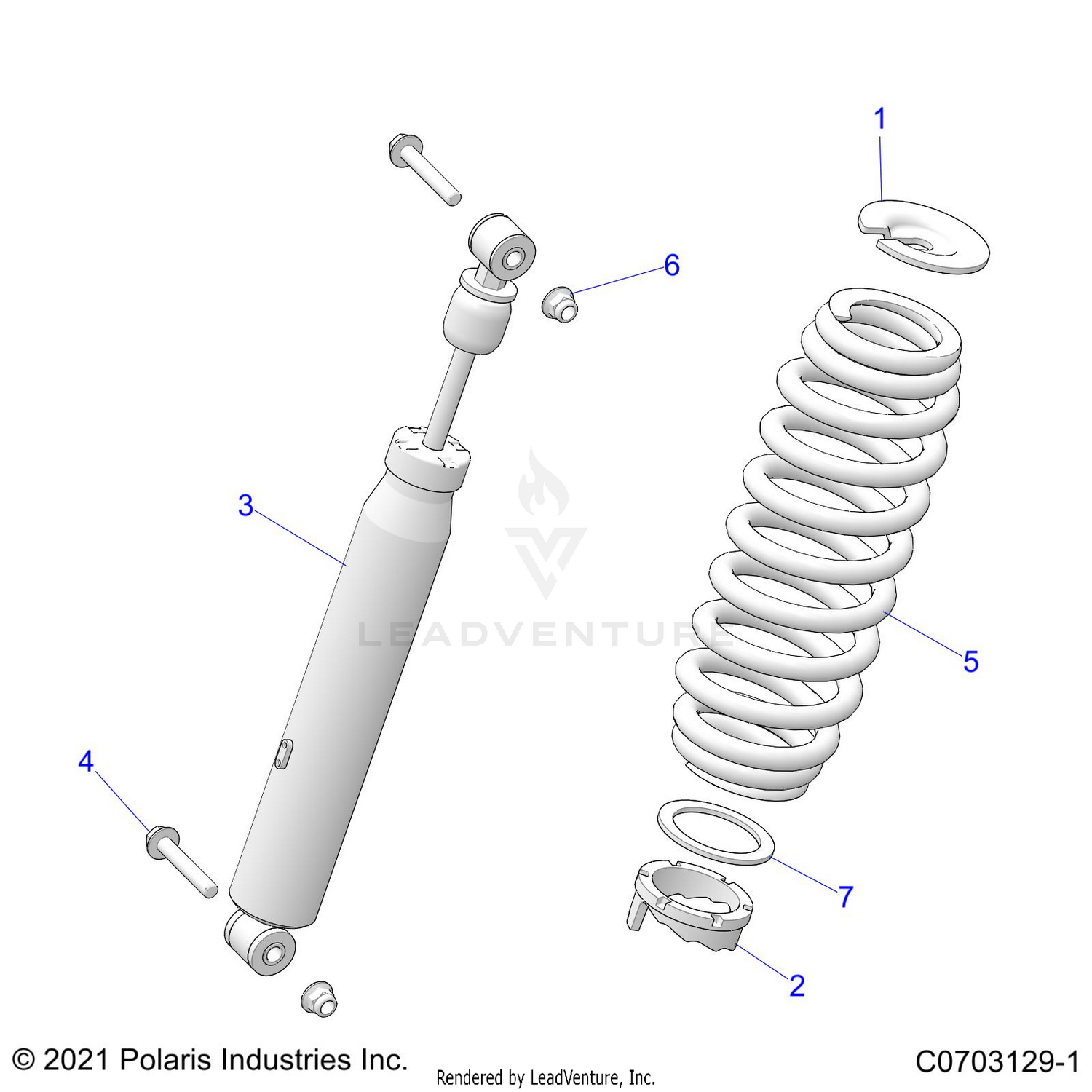 SUSPENSION, REAR SHOCK - D24P2AD4B4/ED4B4/FD4B4/GD4B4/UD4B4/VD4B4/WD4B4/YD4B4 (C701220)