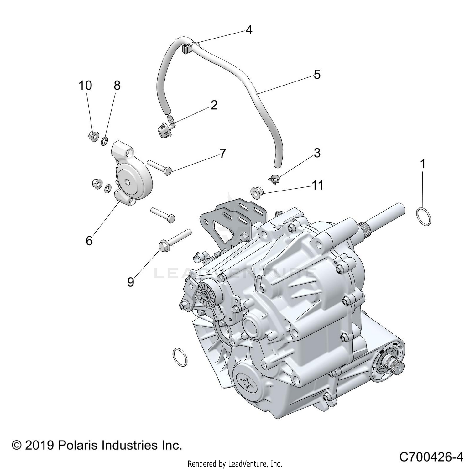 DRIVE TRAIN, MAIN GEARCASE, MOUNTING - D21BBPD4B4 (C700426-4)