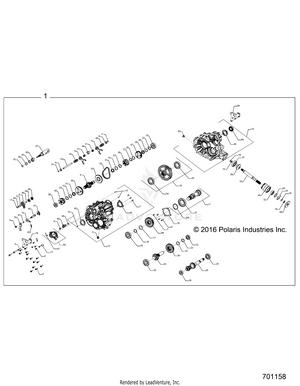 Drive Train, Main Gearcase Internals - Z19vce99am (701158) Schematic
