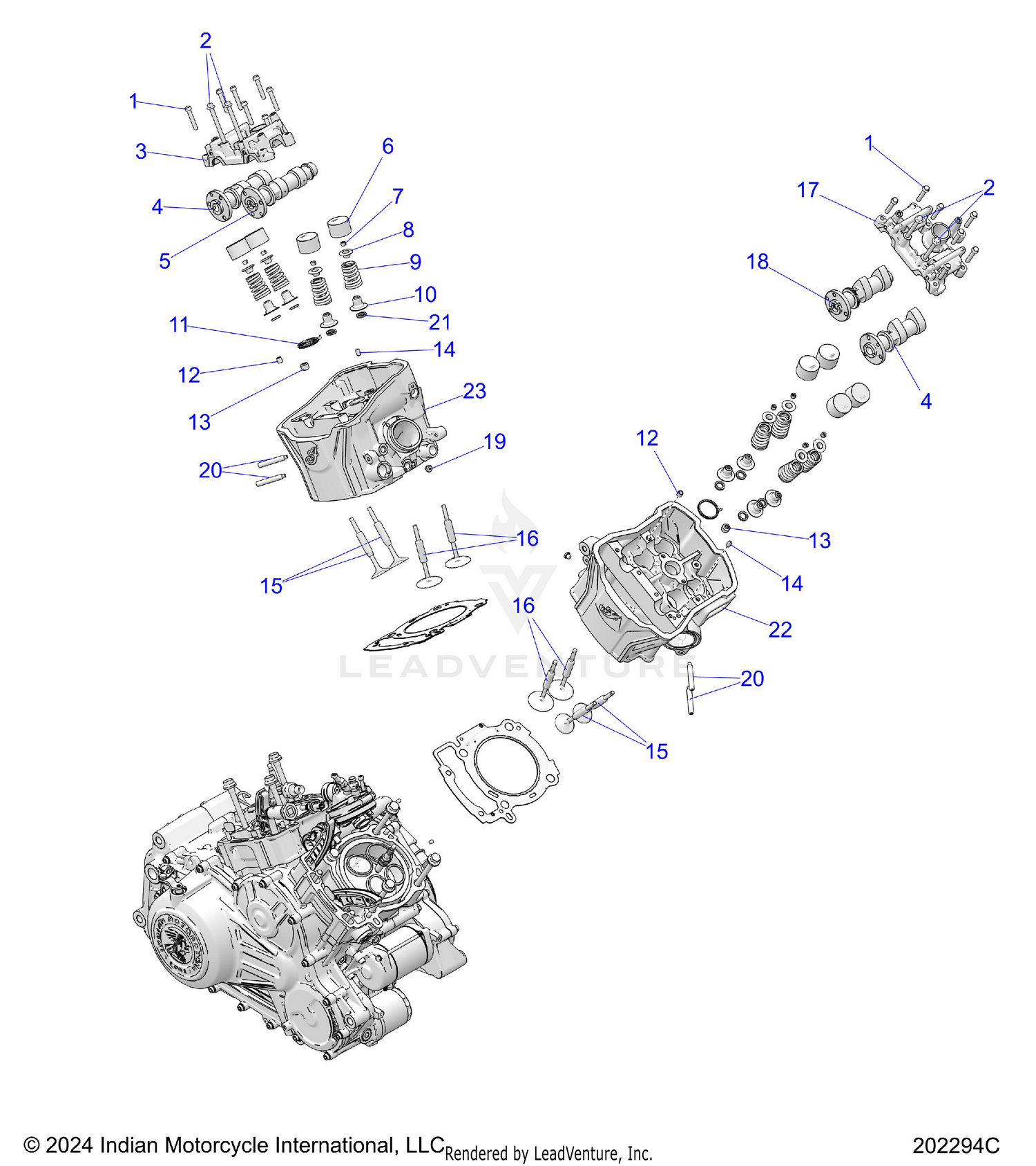 ENGINE, CYLINDER HEAD ASM. - N26SSB61/SSC61 (202294C)