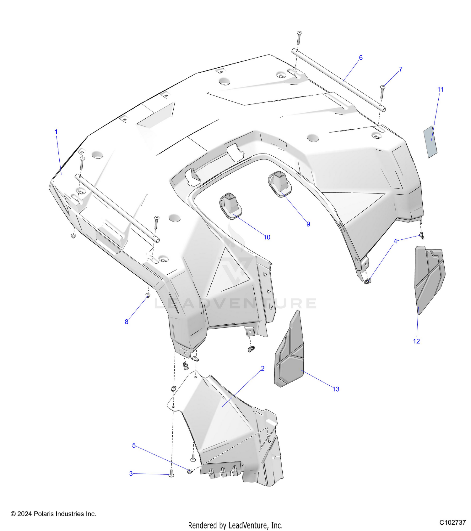 BODY, REAR CAB - A26SDE57C4/E4 (C102737)