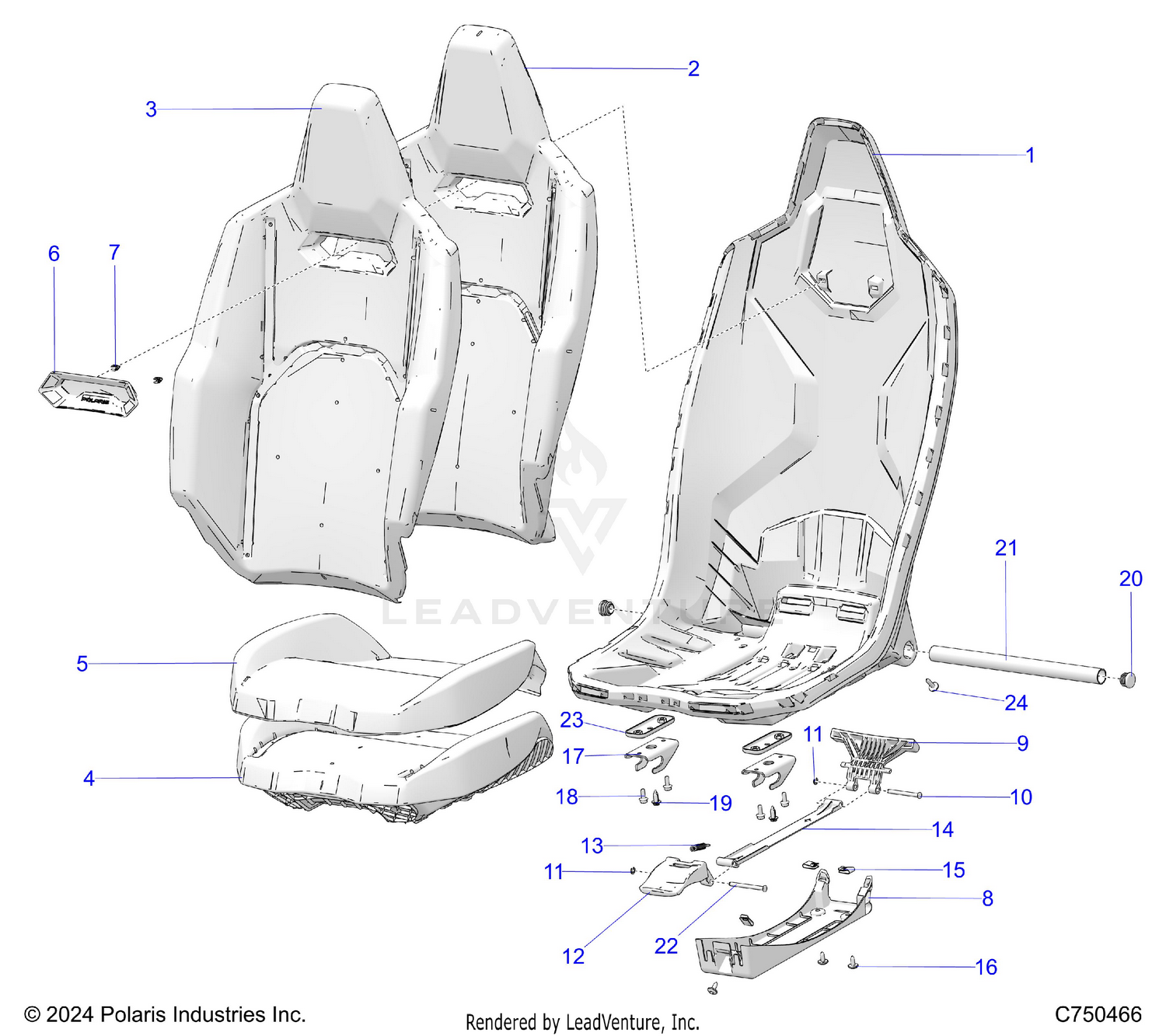 BODY, SEAT ASM., FRONT - Z26XPD92AN/BN/AH/BH (C750466)