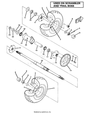 Rear Wheel Drive Assembly (4910981098028a) Schematic