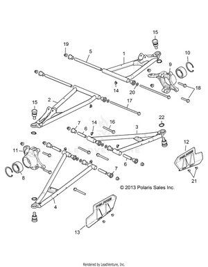 Suspension, Front Control Arms - R18rve99nx (49rgrsuspfrt14crew) Schematic