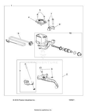 Brakes, Front Brake Lever And Master Cylinder - A21sxn85a4 (100921) Schematic