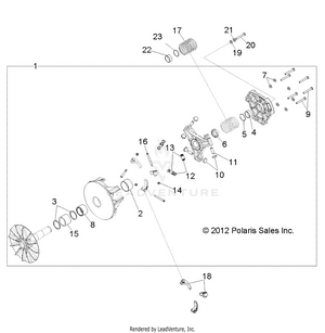 Drive Train, Primary Clutch - R13t9efx (49rgrclutchdvn13rzrxp900i) Schematic