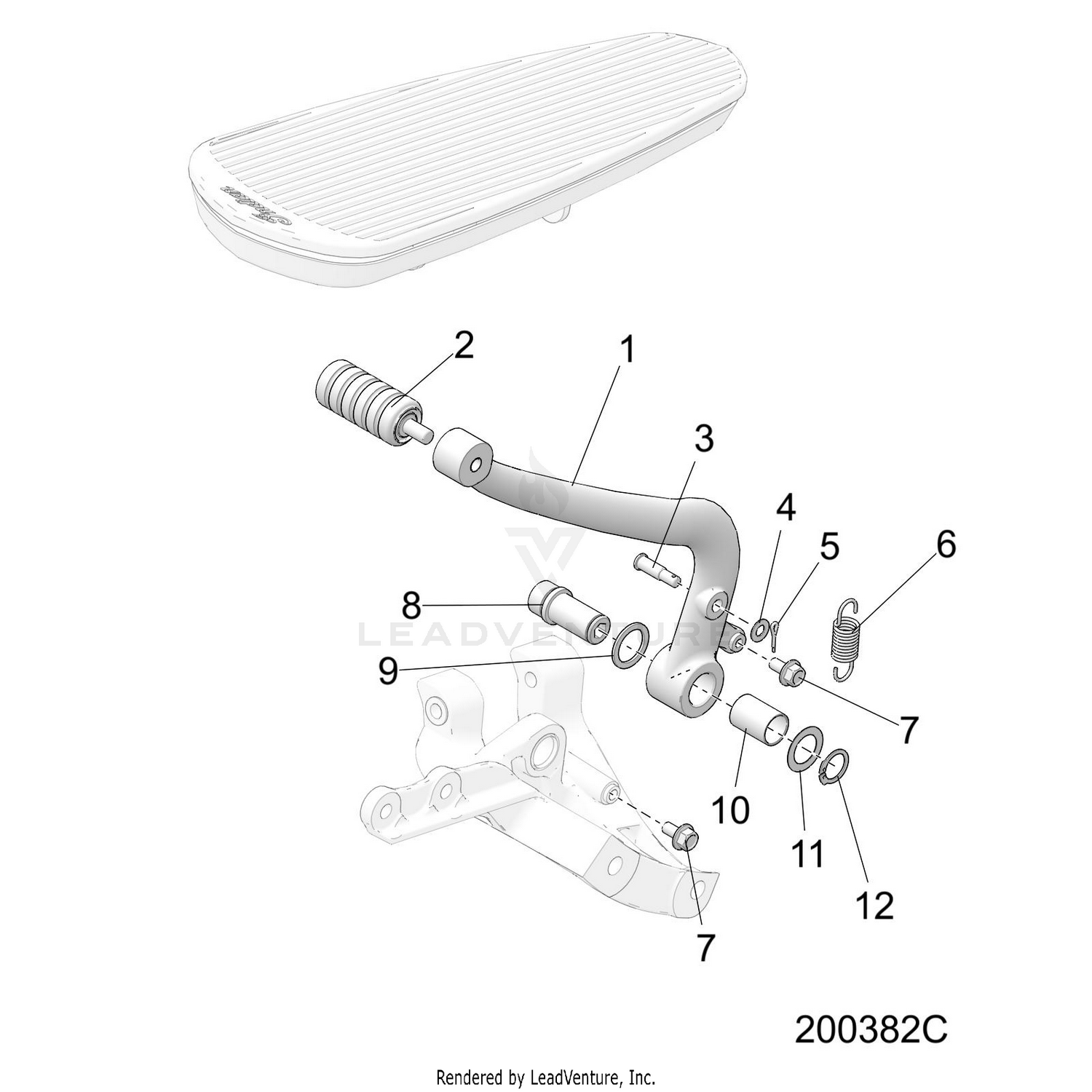 BRAKES, BRAKE PEDAL - N22TCBAA ALL OPTIONS (200382C)