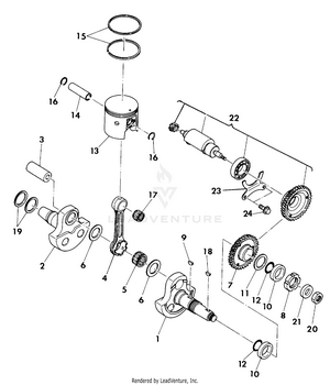 Crankshaft And Piston Assembly (4918541854042a) Schematic