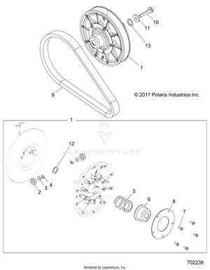 Drive Train, Clutch, Secondary - R19rt_87 All Options (702236) Schematic
