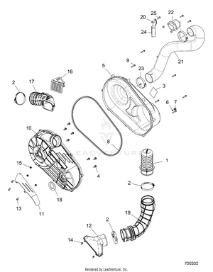 Drive Train, Clutch Cover And Ducting - Z19vce99am (700332) Schematic