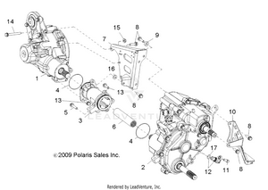 Drive Train, Gearcase, Carrier Mounting (built 5/16/10 And Before) - R10vh76 All Options/vy76az (49rgrtransmtg10rzr) Schematic