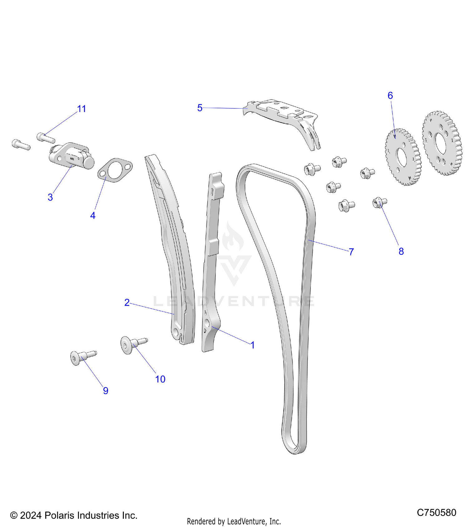 ENGINE, CAM CHAIN AND TENSIONER - Z26NET99A4/B4/A6/B6 (C750580)