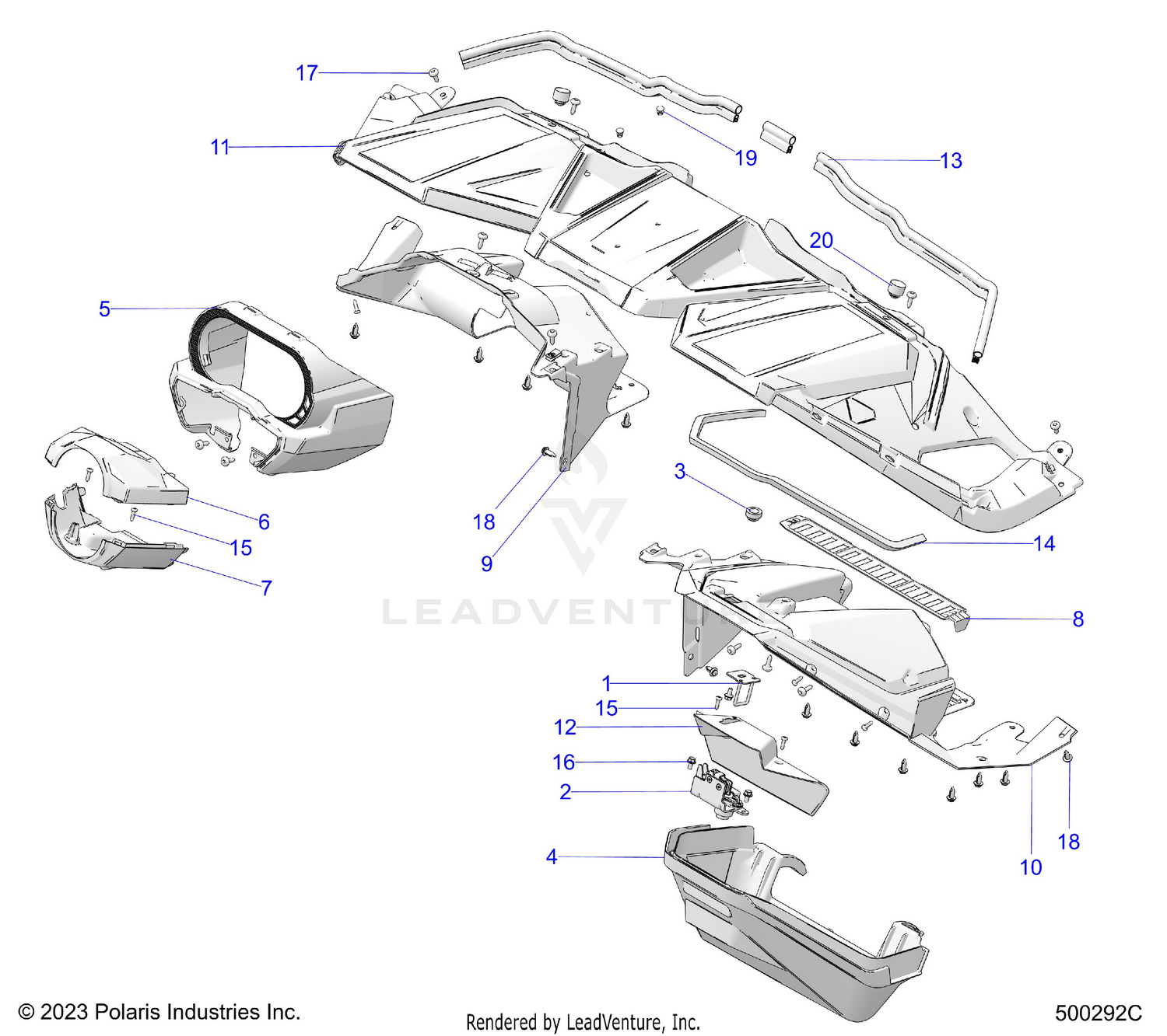 BODY, DASH ASM. - T26AATGD/HD (500292C)