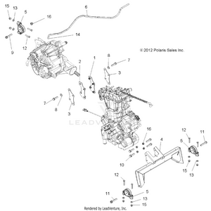 Engine, Engine And Transmission Mounting - R16rva57a1/b1/e57a9/b9 (49rgrenginemtg13rzr570) Schematic