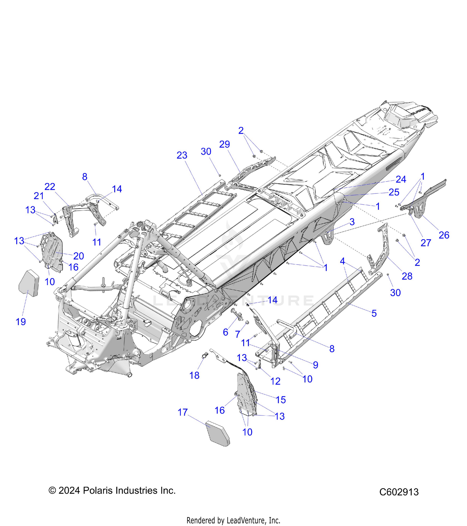 CHASSIS, FOOTRESTS, AND RUNNING BOARDS - S26TGM8MS (C602913)
