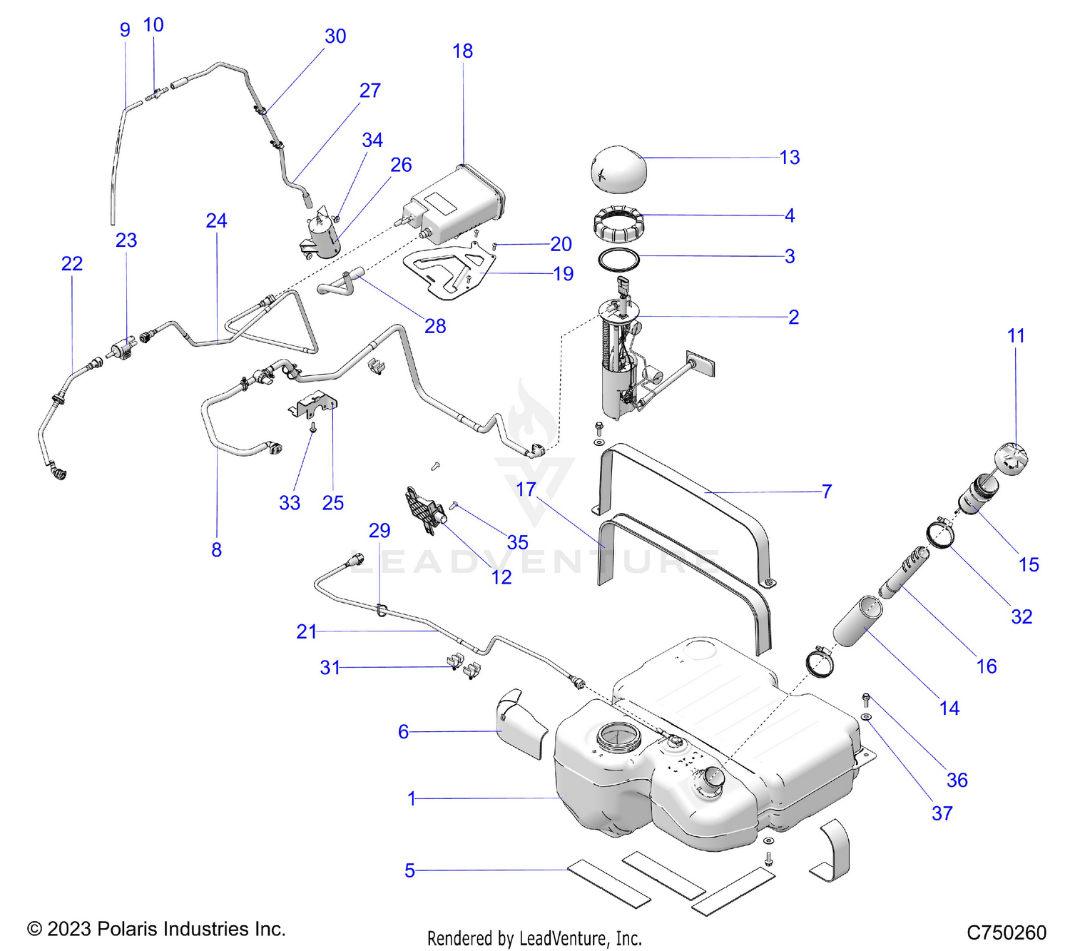 FUEL SYSTEM, EVAP - Z26S4D92AN/AH/BN/BH (C750260)