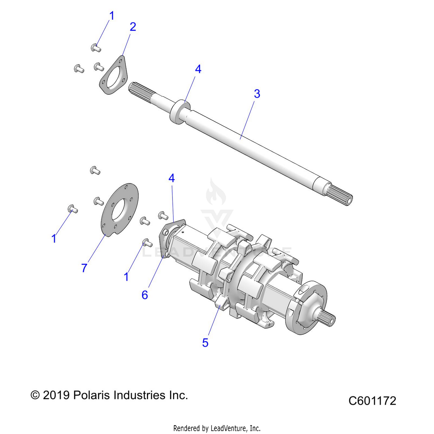 DRIVE TRAIN, JACKSHAFT and DRIVESHAFT - S22EFD8RS/EFE8RS ALL OPTIONS (C601172)