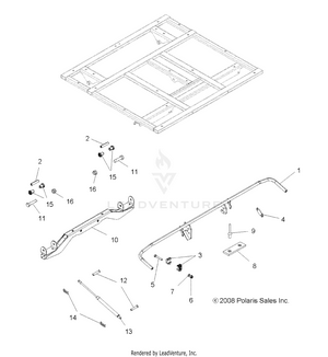 Body, Dump Box Lever And Shock Mounting - A09cl76aa (49atvboxmtg096x6) Schematic
