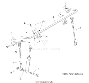 Stabilizer Bar, Front - R08vh76ad/ag (49rgrstabilizerfrt08vista) Schematic