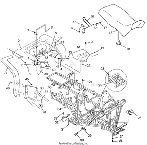 Rear Cab And Seat  Sportsman 500 W97ch50a (4939993999a005) Schematic