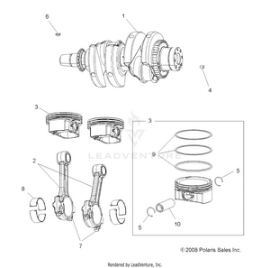 Engine, Crankshaft And Piston - A10zx85ak/al/as/at/ax (49atvcrankshaft09spxp850) Schematic