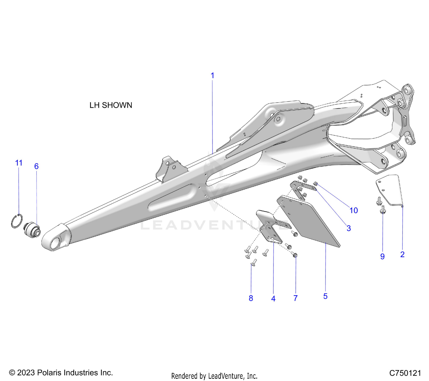SUSPENSION, REAR TRAILING ARMS - Z26RPK2KAR/BR/AV/BV/AC/BC/AJ/BJ (C750121)