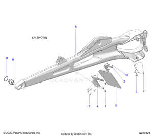 Suspension, Rear Trailing Arms - Z25r4d2kak/bk/aj/bj/am/bm (c750121) Schematic
