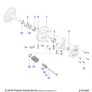 Drive Train, Primary Clutch - A20sxz85af/ap/caf/cap (c101467) Schematic