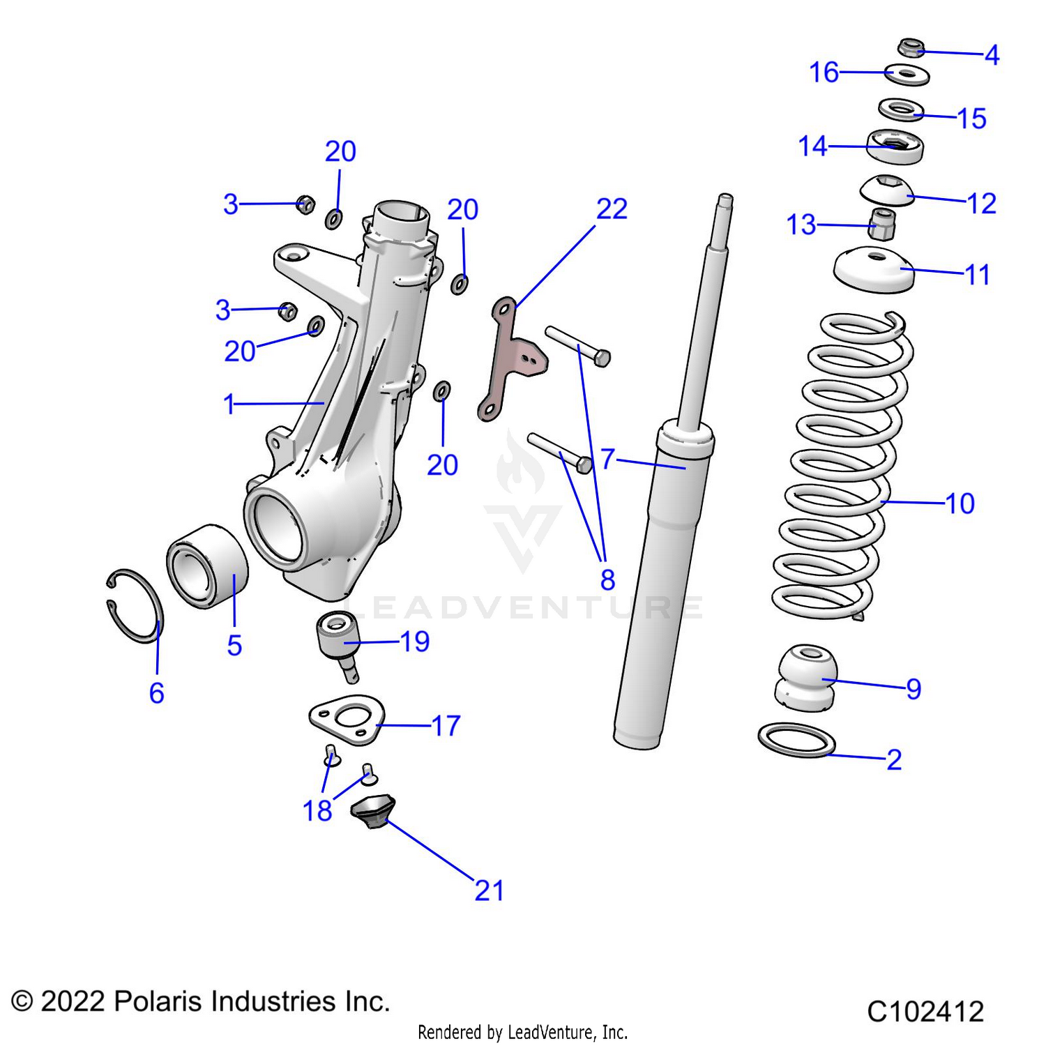 SUSPENSION, FRONT STRUT - A26SDE57C4/E4 (C102412)