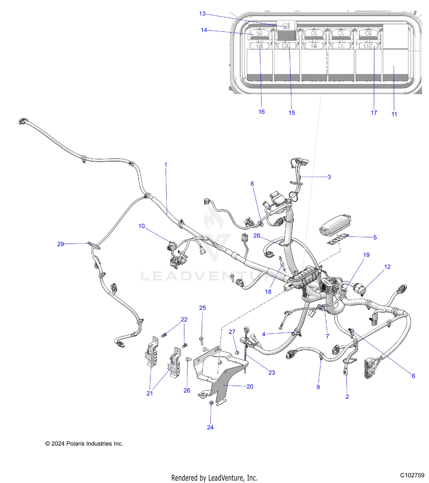ELECTRICAL, MAIN WIRE HARNESS - A26SEA57A1/A4/A6 (C102759)